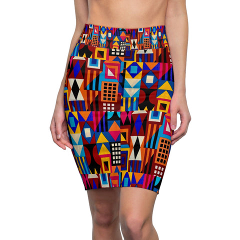 Afro Cityscape Skirt - $29.99