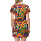 African Kente T-Shirt Dress - $42.99
