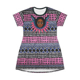 Angel Face  Tribal Pattern T-Shirt Dress — $42.99