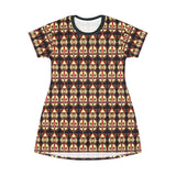 Tribal Mask Pattern T-Shirt Dress — $42.99