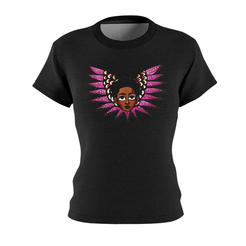 Black Winged Queen Women's Tee — Afrocentric Graphic Shirt