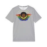 Afro Cherub Rainbow Wing Emblem - Gray