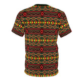 Tribal Festive All-Over Print Tee — African Aztec Pattern