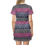 Angel Face  Tribal Pattern T-Shirt Dress — $42.99