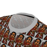 Afro Angel Warrior Print Shirt - Red - $39.99