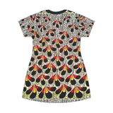 Bold African Wax Patternl T-Shirt Dress - $42.99
