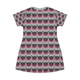 Afro Angel Face Pink T-Shirt Dress-$42.99