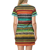 Colorful Tribal Stripe T-Shirt Dress — $42.99