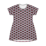 Afro Angel Face Pink T-Shirt Dress-$42.99