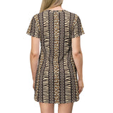 Tribal Animal Print T-Shirt Dress - $42.99