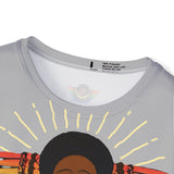 Afro Cherub Rainbow Wing Emblem - Gray