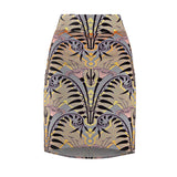 Afro Art Deco Floral Pencil Skirt — $29.99