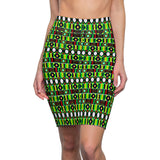 Green Kente-Inspired Pencil Skirt - $29.99