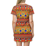 Egyptian Revival Pattern T-Shirt Dress —$42.99