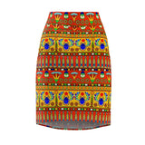 Egyptian Revival Floral Pencil Skirt - $29.99