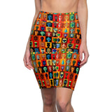 Tribal Mask Print  Skirt =$29.99