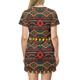 Tribal  Pattern T-Shirt Dress — $42.99