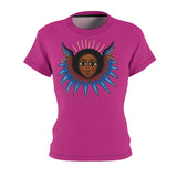 Afro Angel face Pink Womens Shirt - $34.99