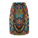 African Tribal Mask  Skirt - $29.99