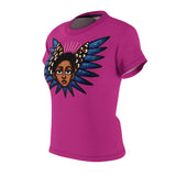 Afro  Cherub Wing - Blue - Pink
