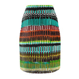 Vibrant Tribal Stripe Pencil Skirt –$29.99