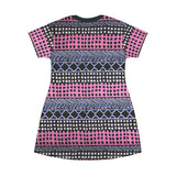 Angel Face  Tribal Pattern T-Shirt Dress — $42.99