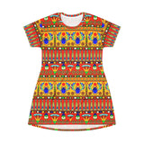 Egyptian Revival Pattern T-Shirt Dress —$42.99