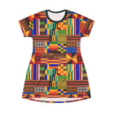 African Kente T-Shirt Dress - $42.99