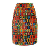 Tribal Mask Print  Skirt =$29.99