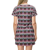 Afro Angel Face Pink T-Shirt Dress-$42.99