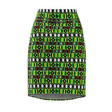 Green Kente-Inspired Pencil Skirt - $29.99