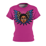 Afro  Cherub Wing - Blue - Pink