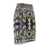 Baroque Gold & Black Kaleidoscope Pencil Skirt