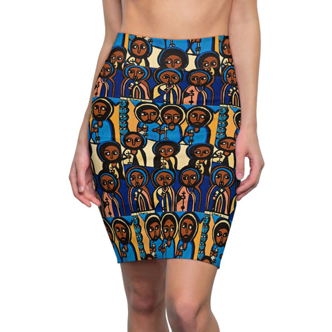 African Priest Print Skirt - $29.99