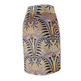 Afro Art Deco Floral Pencil Skirt — $29.99