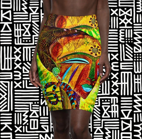 Forest Mother African Midi Skirt - $29.99