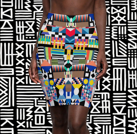 Colorful Tribal Print Women's Skirt - $29.99