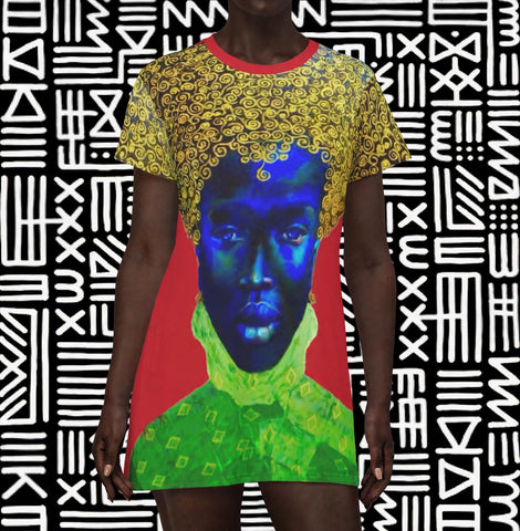 Golden Afro African T-Shirt Dress - $42.99