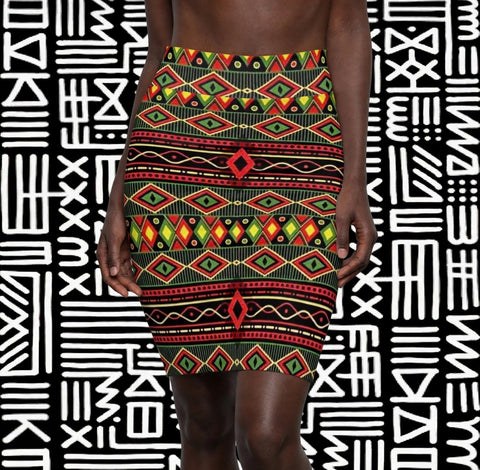Tribal Geo Print Pencil Skirt - $29.99