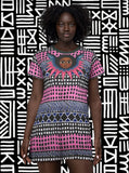 Angel Face  Tribal Pattern T-Shirt Dress — $42.99