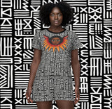 African Angel Face Sunrise T-Shirt Dress — $42.99