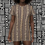 Tribal Animal Print T-Shirt Dress - $42.99