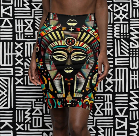 African Goddess Geometric Skirt - $29.99