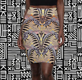 Afro Art Deco Floral Pencil Skirt — $29.99