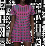Afro Angel Face T-Shirt Dress - $42.99 - Pink