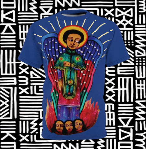 Blessed African Angel Tee  - Blue