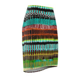 Vibrant Tribal Stripe Pencil Skirt –$29.99