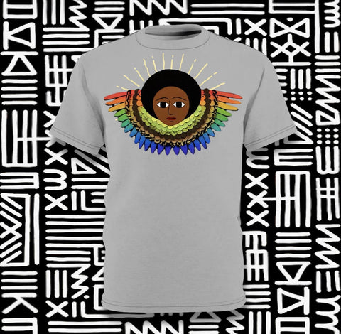 Afro Cherub Rainbow Wing - Gray - $39.99