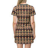 Tribal Mask Pattern T-Shirt Dress — $42.99