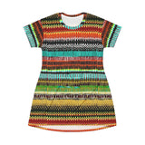 Colorful Tribal Stripe T-Shirt Dress — $42.99